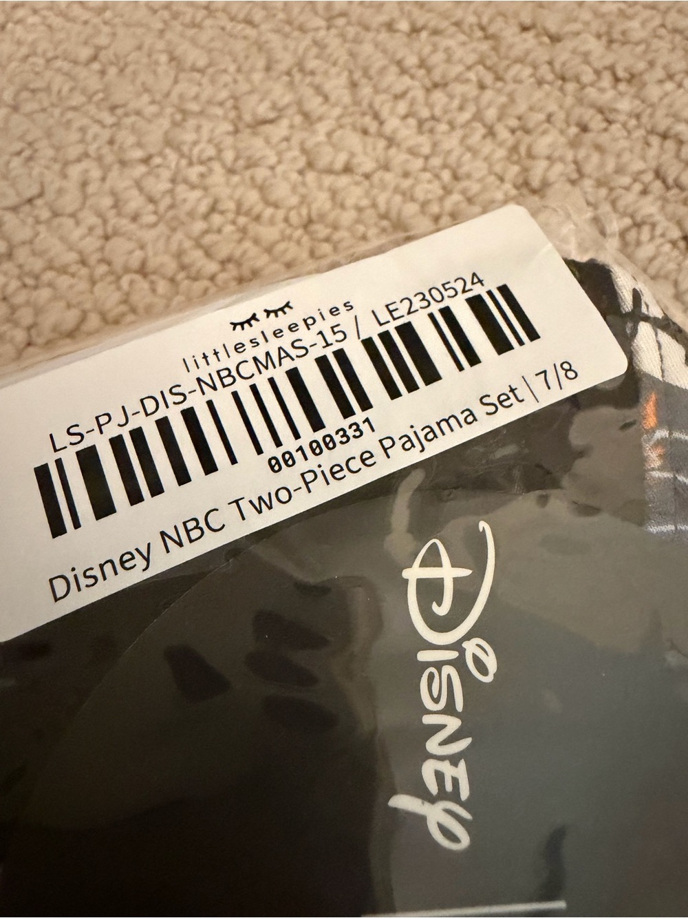 Little Sleepies Black Disney Two-Piece Pajama Set - Picture 2 of 4